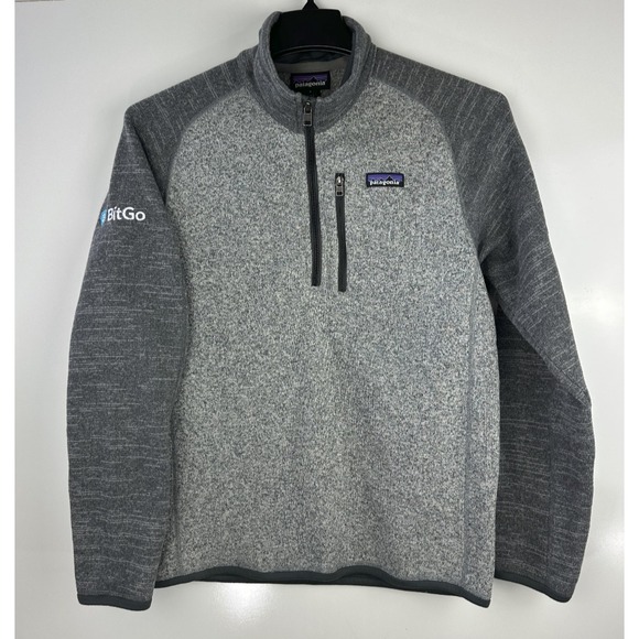Patagonia Better Sweater Quarter Zip Fleece Pullover Grey Small *Company Logo - Picture 2 of 10